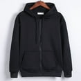 thumbnail image 3 of CENL Mens Casual Classic Hooded Jacket Coat Solid Color Hoodie Thin Sweatshirt Tops, 3 of 6
