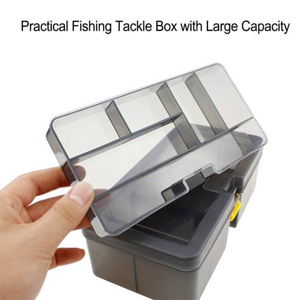 Fishing Tackle Boxes Portable Multifunctional Bait Accessory Waterproof  Lures 2-layers Storage Case Custody with Buckle Tool Kit for Repair 