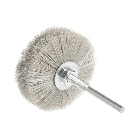 

Nylon Wheel Brush 600 Grits Abrasive Grinding Head w 6mm Threaded Shank