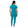 thumbnail image 2 of Adar Pro Modern Athletic Scrub Set For Women - Modern V-Neck Scrub Top & Yoga Jogger Scrub Pants, 2 of 5