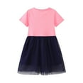 thumbnail image 3 of Girls Cartoon Dress Applique Party Dresses Space Planet Pattern Casual Cotton Short Sleeve Baby Clothing Baby Streetwear, 3 of 8