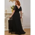 thumbnail image 3 of Ever-Pretty Women's Chiffon Long Formal Evening Dresses Womens With Sleeves 98902 Black US10, 3 of 6