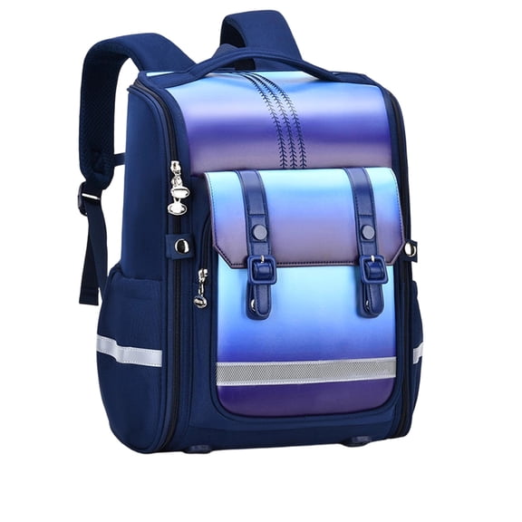 Fgnfyis Backpack for Kids Lightweight Ergonomic British Style High Capacity Back Padding Daypack Suitable Primary Students School Backpack Blue