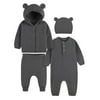 Modern Moments by Gerber Baby Boys Sweater Knit Coverall, Cardigan, & Pant Outfit Set, 4-Piece, Newborn-3/6 Months