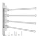 thumbnail image 2 of Toallero Jadeshay para hogar y hotel de Aluminio espacial 3 varillas con gancho, 2 of 8