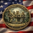 thumbnail image 2 of Vietnam Veteran Commemorative Coin, 1955-1975 Forever Honored Tribute Medal, Military Collectible Souvenir Coin, Desktop Decor for Home Office Study and Collection, 2 of 6