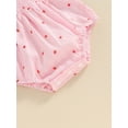 thumbnail image 6 of Infant Baby Girls Summer 2 Piece Outfits Strawberry Print Sleeveless Romper and Headband Set, 6 of 8
