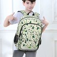 thumbnail image 6 of FORMRS Unisex School Backpack 17" Student Travel Bag with Laptop Compartment, Green Triangles Pattern, 6 of 7