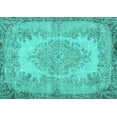 thumbnail image 1 of Ahgly Company Indoor Rectangle Persian Turquoise Blue Traditional Area Rugs, 8' x 10', 1 of 4