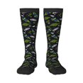 thumbnail image 2 of Picia Women Crew Soft Moisture-wicking Socks Space Rockets Pattern Design Cotton Socks, One Size fit All, 2 of 9