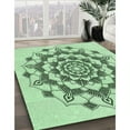 thumbnail image 2 of Ahgly Company Indoor Square Patterned Mint Green Area Rugs, 4' Square, 2 of 6