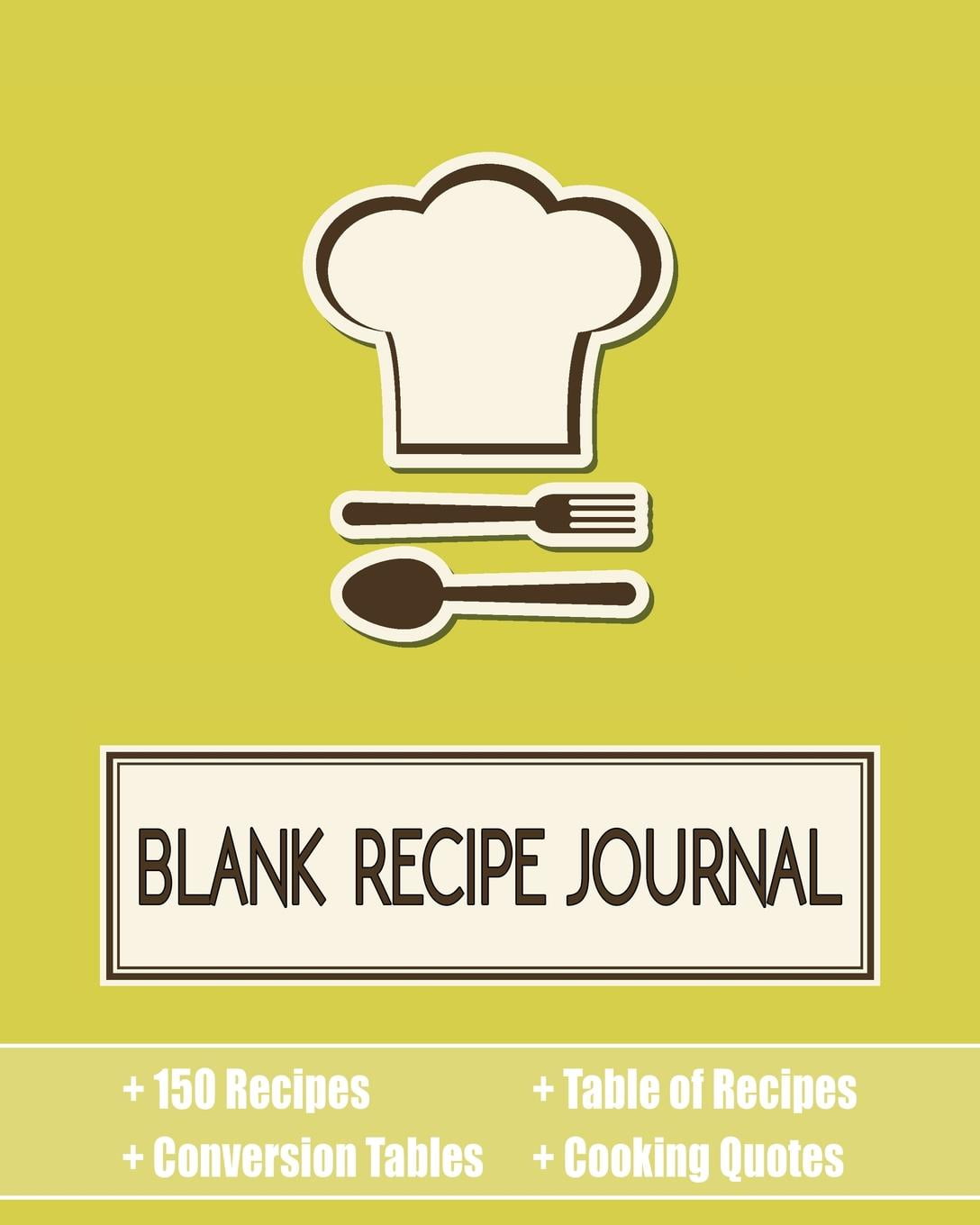 Blank Recipe Journal 100 Recipe Organizer / Blank Recipe Book With