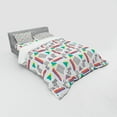 thumbnail image 2 of Ambesonne Vintage Bedding Set 4 Pcs, Old Retro Style Pattern, Queen, Coral Black, 2 of 2