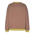 thumbnail image 5 of Color Block Sweaters for Women Casual Long Sleeve Crewneck Striped Fall and Winter Fashion Sweater Pullover, 5 of 5