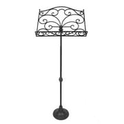 Facinating Styled Black Metal Scroll Music Stand