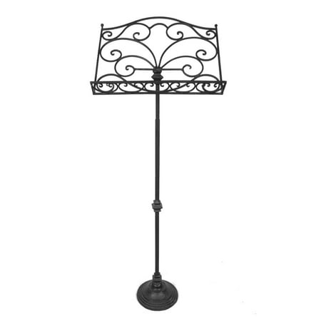 Facinating Styled Black Metal Scroll Music Stand