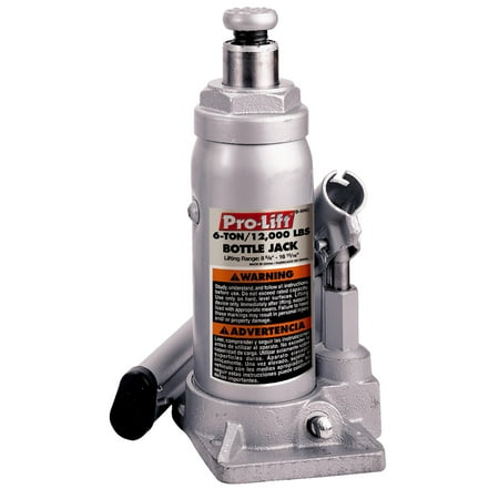 Pro-Lift B-006D Grey Hydraulic Bottle Jack, 6 Ton Capacity