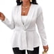 thumbnail image 1 of Chaqueta Texturizada con Botones, Cuello en V y Dobladillo con Volantes para Mujer, Talla Grande L, 1 of 6