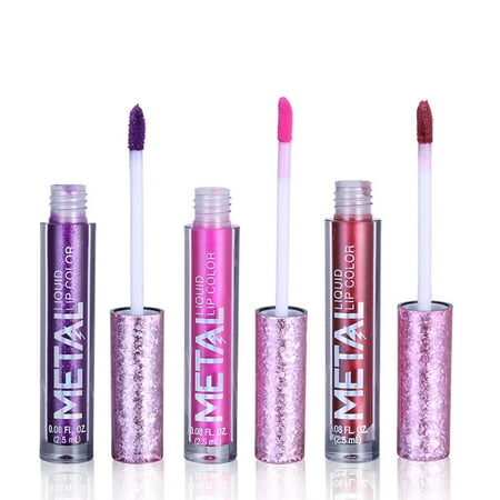 3 Colors Pearly Liquid popular Lipstick Set,Long-Lasting Moisturizing Lip