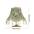 thumbnail image 2 of HJQEQVD Fabric Vintage Lamp Shade: Small Floral Lamp Shade for Table Lamps, Victorian Royal Bell Shape Lampshade Replacement Shades for E27 Wall and Floor, Table Lamp, 7" x 10" (Light Green), 2 of 2