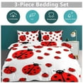 thumbnail image 5 of 3 Pcs Soft Bedding Set, Includes 1 Duvet Cover with Zipper And 2 Pillow Shams,Ladybug Queen(90"×90"), 5 of 8