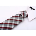 thumbnail image 5 of Scott Allan Collection Burgundy & Gray Tie for Men | Standard Size 3.3" Adult Necktie, 5 of 6