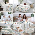 thumbnail image 6 of Colorful Botanical Bedding 3 Piece Duvet Cover Set Full Size, Watercolor Country Summer Leaves Soft Microfiber Comforter Cover with Zipper Closure & Pillowcases, Wrinkle & FadeResistant Quilt Cover, 6 of 9