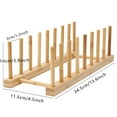 thumbnail image 2 of Matoen Wooden Dish Racks Plate Stand Holder Vertical Drainer Kitchen Cabinet Organizer for Dish, Pots, Lids, Bowls, Cups, and Cutting Boards and Books, 2 of 3