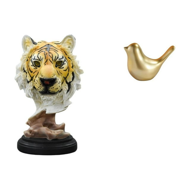 Escultura De Fusión De Pájaro Tigre Majestuoso, Figura De Animal Moderna Para Sala De Estar, Entrada, Estantería, Mesa, Oficina, Pasillo, Decoración Del Hogar, Adorno