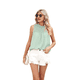 thumbnail image 2 of Camiseta Sin Mangas con Cuello con Volantes para Mujer, Color Verde Frijol, Talla M, 2 of 10