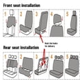thumbnail image 3 of Tignapoo Universal 9-Piece Car Seat Cover Set for All Seasons - Two Stylish Red Options, Durable and Breathable Cotton Material, Easy Installation, Protects Original Seats from Dust and Scratches, 3 of 6