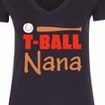 thumbnail image 4 of Inktastic T-ball Nana Women's V-Neck T-Shirt, 4 of 5