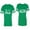 Men Green / Women Green, variant on To Infinity & Beyond Unisex Couple Matching Cotton Jersey style T-Shirt Contrasting stripes on sleeves (Men Green / Women Pink) (Men XL / Women M)