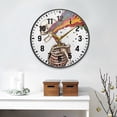 thumbnail image 2 of Yayeee Wall Clock Battery Operated 9.5" Silent Quartz Non-Ticking for Living Room Decor, Colorful Skeleton, 2 of 8