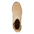 thumbnail image 3 of AQUA COLLEGE Womens Beige Padded Waterproof Buckle Accent Lug Sole Desiree Almond Toe Block Heel Zip-Up Booties 8 M, 3 of 4
