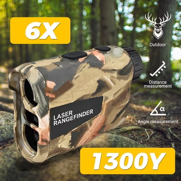 BOAYAL Hunting Range Finder with Slope 1300 Yards Golf Laser Rangefinder 6X Magnification for Golfing Hunting Men Women