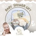 thumbnail image 2 of Cesta de regalo para baby shower con diseño de elefante, neutral en cuanto al género, con manta, 2 of 8
