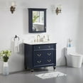 thumbnail image 7 of ANGELES HOME 36" Bathroom Vanity with 24" Wall Mounted Mirror Cabinet, Wooden Bathroom Vanity with Sink Set, Freestanding Bathroom Furniture for Home Decor and Storage Organization, Navy Blue, 7 of 7