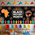 thumbnail image 5 of LUUFILx Black History Month Celebration Banner Event Party Backdrop with Colorful Fireworks Decorations and Raised Hands for Cultural Awareness Display Photography, 5 of 8