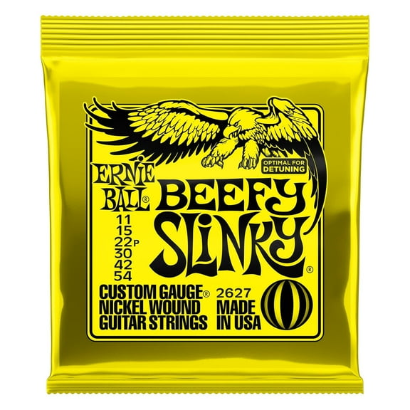 Ernie Ball 2627 Beefy Slinky Electric Guitar Strings, 11-54