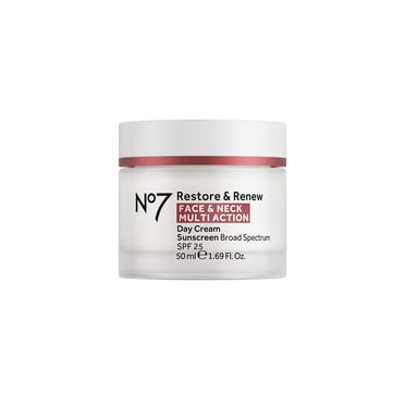 No7 Restore & Renew Face & Neck Multi Action Sunscreen Broad Spectrum SPF 30 Day Cream 1.69 fl oz