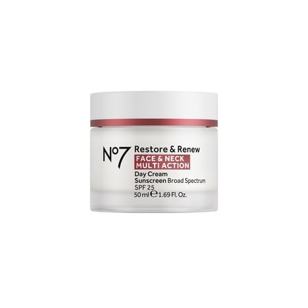 No7 Restore & Renew Face & Neck Multi Action Sunscreen Broad Spectrum SPF 30 Day Cream 1.69 fl oz