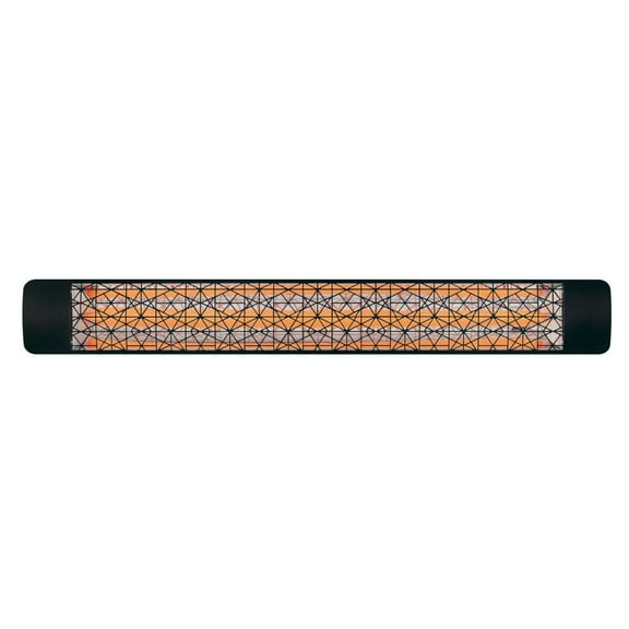 Eurofase Heating - 3000 Watt Single Element 61 Inch Electric Patio Heater-240 Voltage-Black Finish-Astra Decorative Fascia