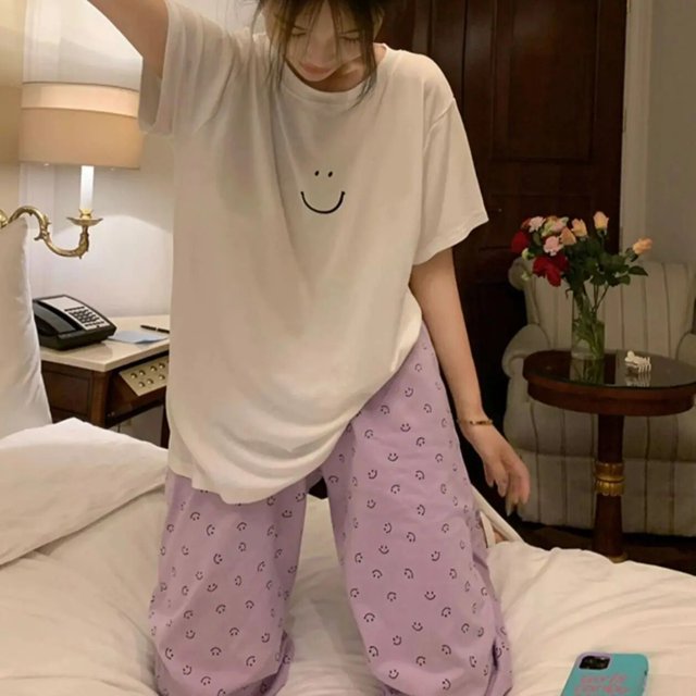 Conjuntos de pijama básicos sólidos para mujer, ropa de casa cómoda, Vintage, elegante, atractivo, diario, estilo coreano, moderno e informal, Primavera