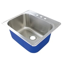 Transolid Trs_Mtsb252212-3 Meridian 25" Drop In Single Basin Stainless Steel Utility Sink