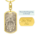 thumbnail image 3 of Celestial Galaxy Stainless Steel or 18k Gold Premium Swivel Dog Tag Keychain, 3 of 16