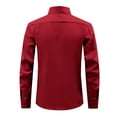 thumbnail image 4 of Satingcolo Mens Dress Shirts Long Sleeve Button Down Shirt Stretch Wrinkle Free Untucked Shirts for Men Business Casual,Wine M, 4 of 6