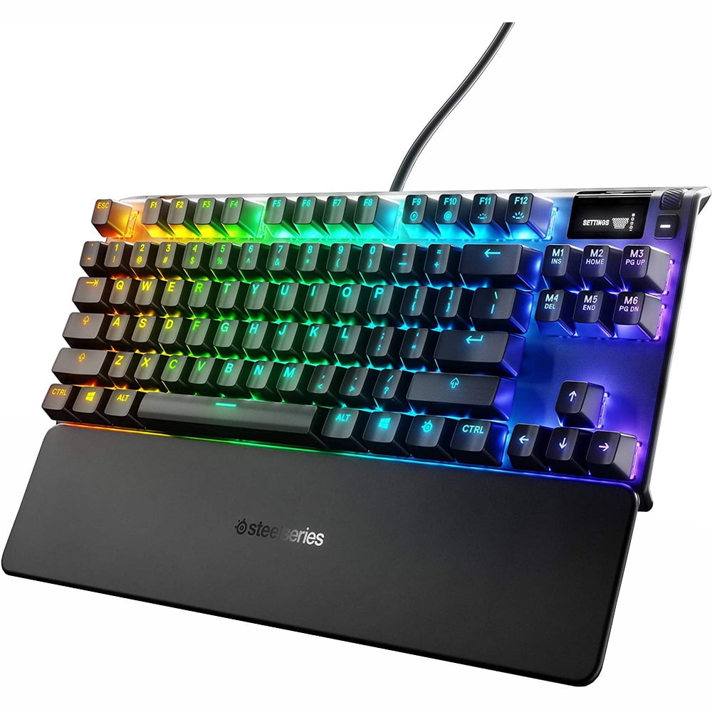 SteelSeries Apex 7 Tkl Compact Mechanical Gaming Keyboard, Blue Switch