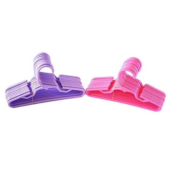 MyBrittany's American 24 Pack 12 Pink 12 Purple Plastic Doll Hangers Fits 18 Inch Doll Clothes