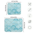 thumbnail image 3 of Vintage Teal Seashells Dish Drying Mat Microfiber Kitchen Mats Large Counter Absorbent Dish Pad Drainer Rack 16"x18", 3 of 7